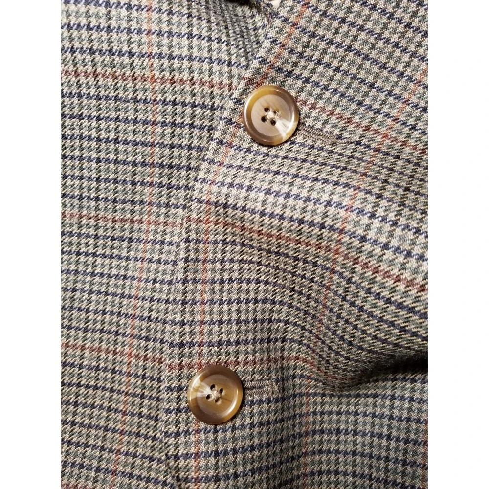 Lauren Ralph Lauren 48R Houndstooth Blazer Tweed Sport Coat Wool Old Money Retro